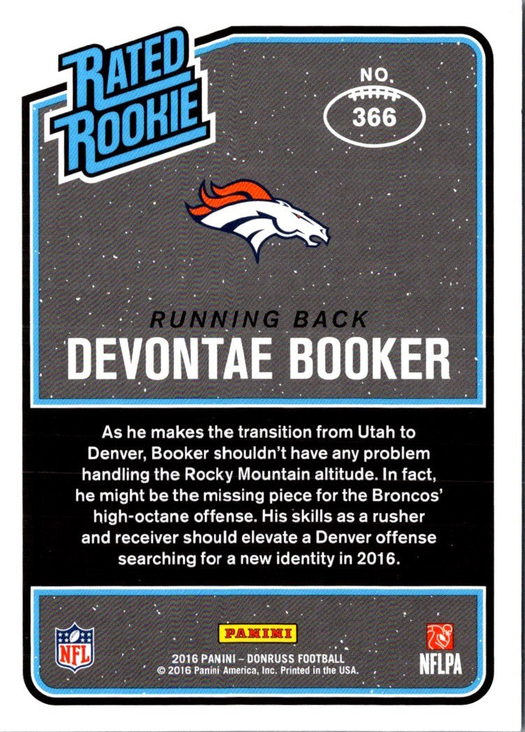 2016 Donruss Press Proofs Blue Devontae Booker