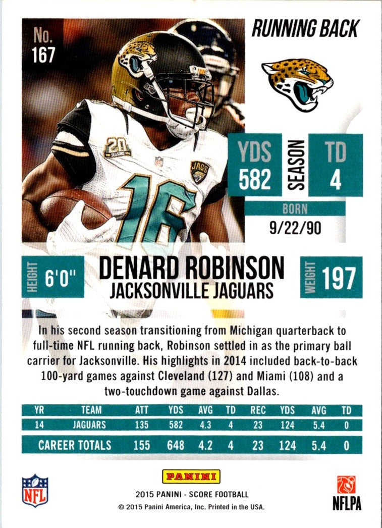 2015 Score Scorecard Denard Robinson