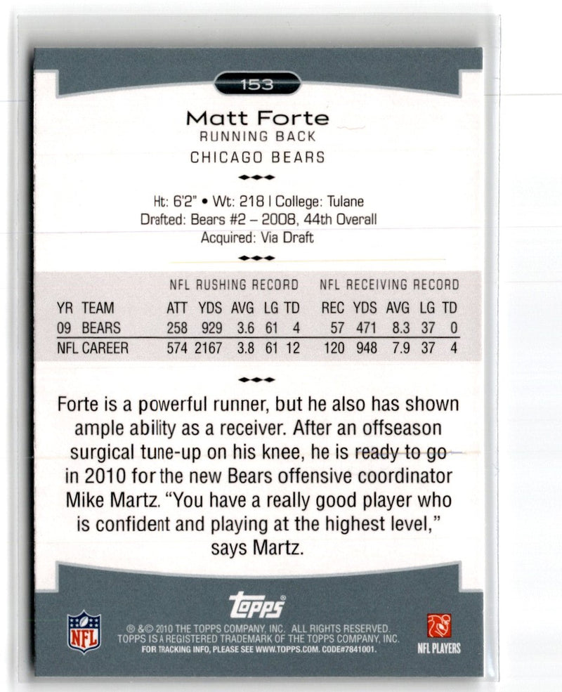 2010 Topps Platinum Matt Forte