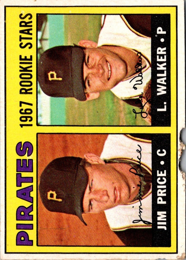 1967 Topps Pirates Rookies - Jim Price/Luke Walker #123 Rookie VG-EX