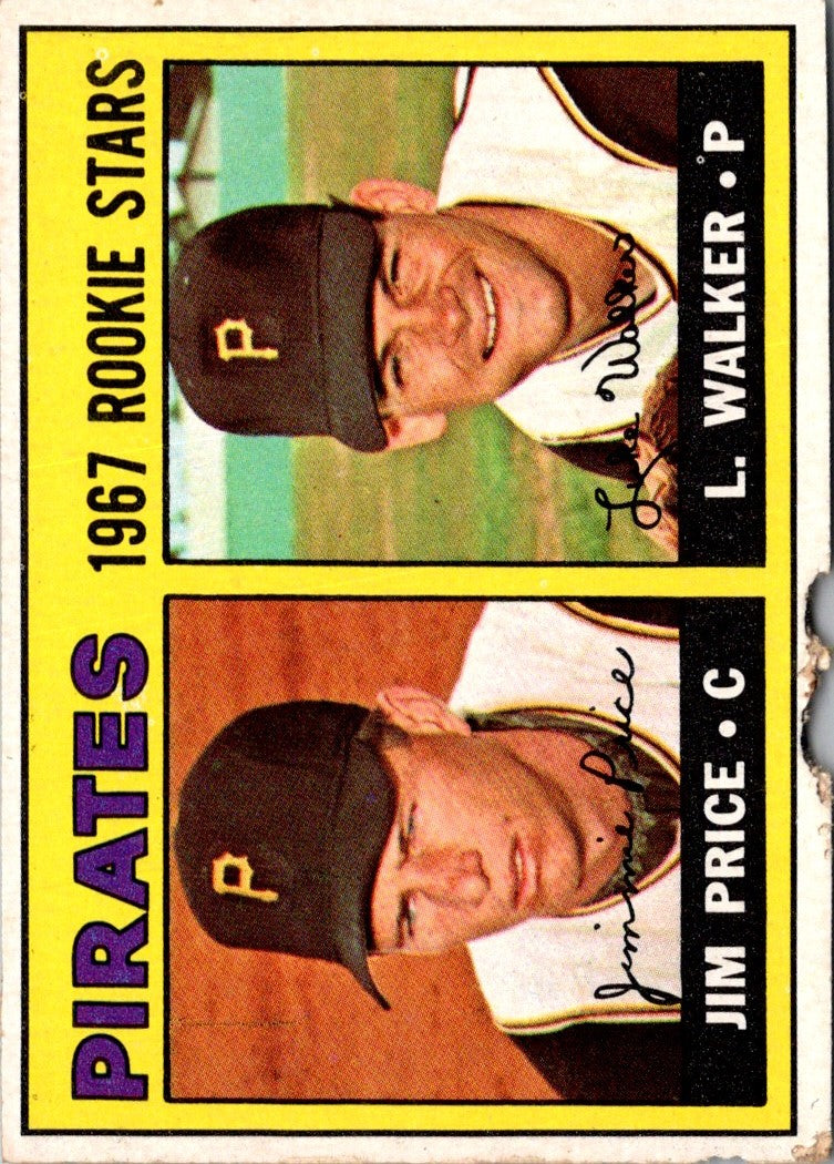 1967 Topps Pirates Rookies - Jim Price/Luke Walker