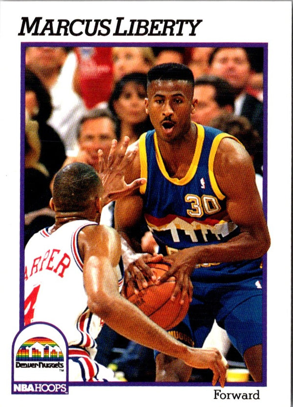 1991 Hoops Marcus Liberty #359 Rookie