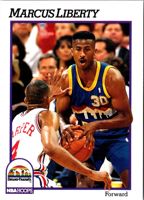1991 Hoops Marcus Liberty #359 Rookie