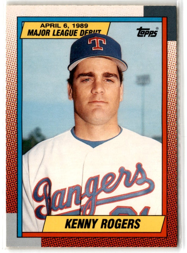 1990 Topps Major League Debut 1989 Kenny Rogers #105