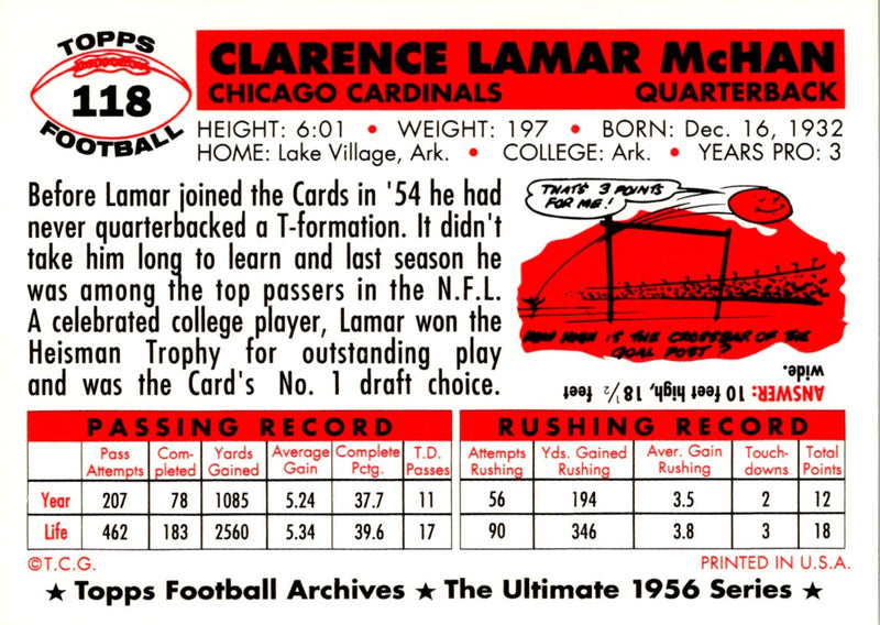 1994 Topps Archives 1956 Lamar McHan