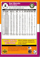 2001 Upper Deck Decade 1970's Sal Bando #8