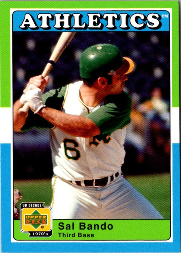 2001 Upper Deck Decade 1970's Sal Bando #8