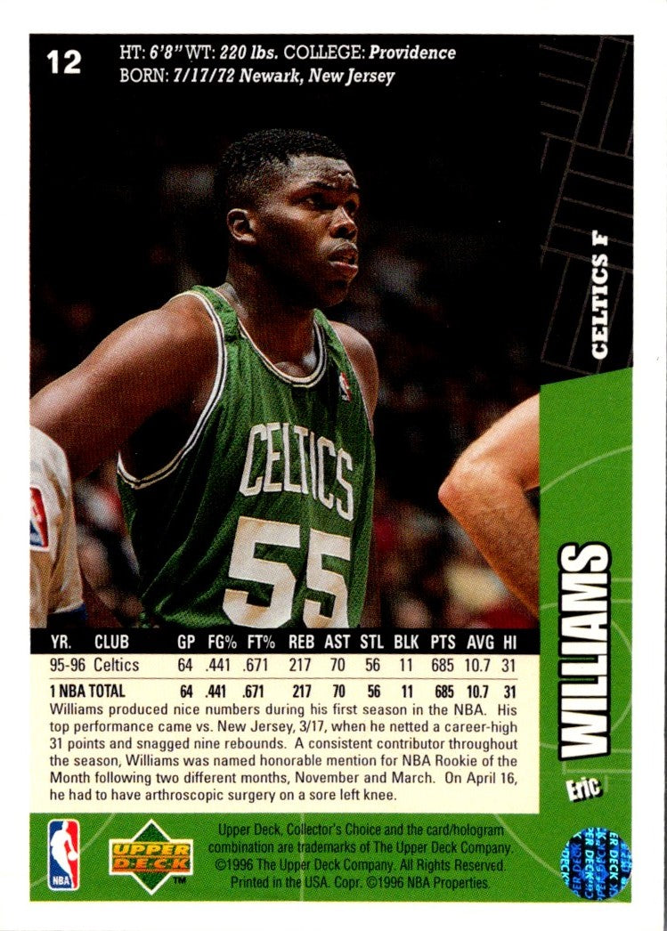 1996 Collector's Choice Eric Williams