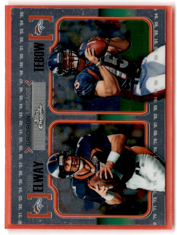 2010 Topps Chrome Gridiron Lineage John Elway/Tim Tebow #CGL-ET