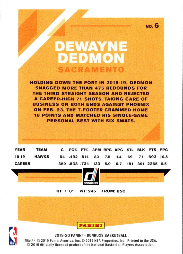 2019 Donruss Dewayne Dedmon