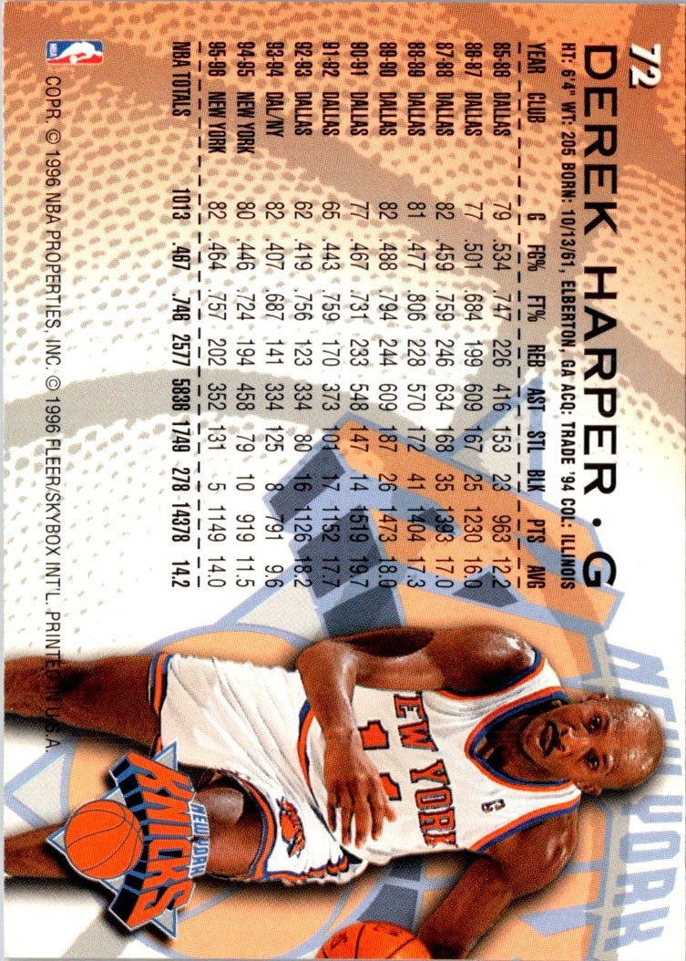 1996 Fleer European Derek Harper