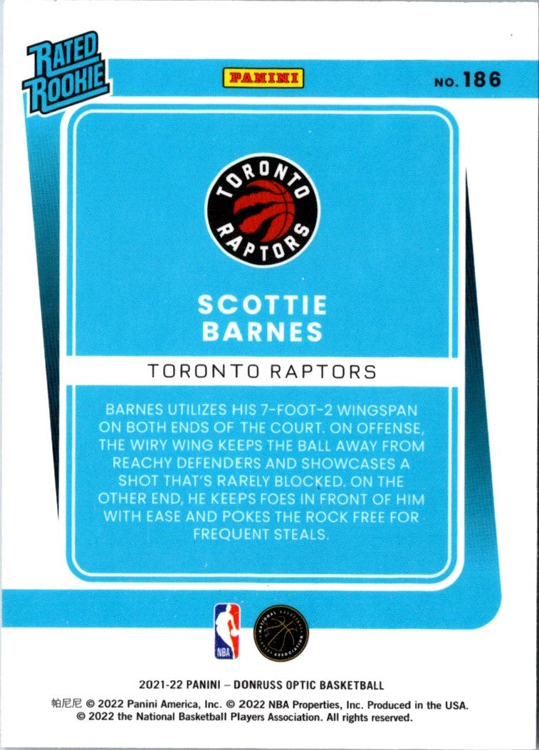 2021 Donruss Optic Choice Red & Green Scottie Barnes