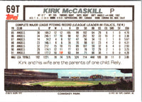1992 Topps Traded Kirk McCaskill #69T