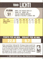 1990 Fleer Todd Lichti #51 Rookie