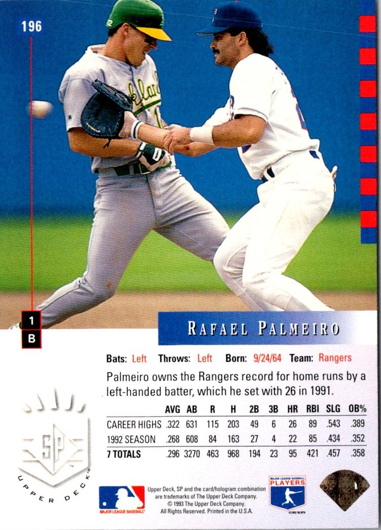 1993 SP Rafael Palmeiro