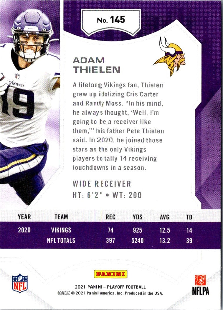 2021 Panini Playoff Adam Thielen