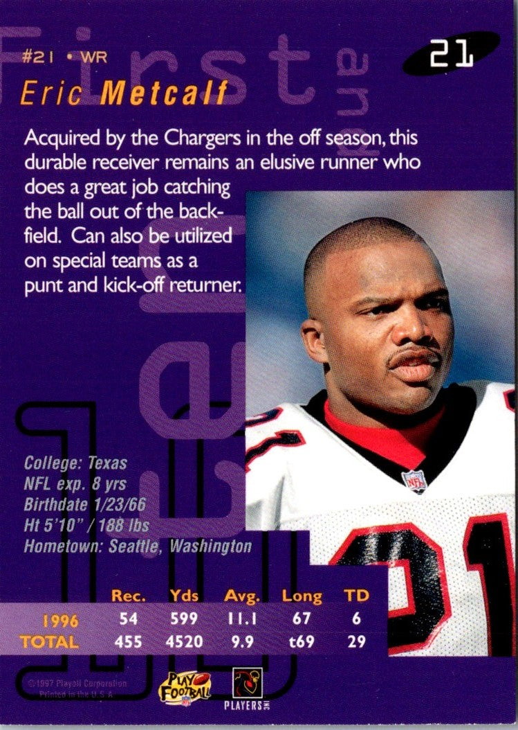 1997 Playoff Absolute Gold Redemption Eric Metcalf