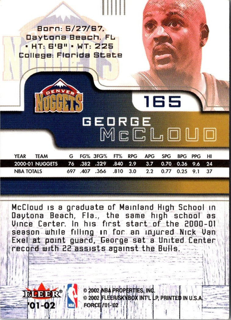 2001 Fleer Force George McCloud