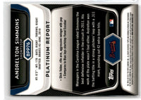 2012 Bowman Platinum Prospects Green Refractors Andrelton Simmons #BPP76 260/399