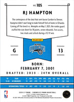 2020 Panini Draft Picks RJ Hampton #13