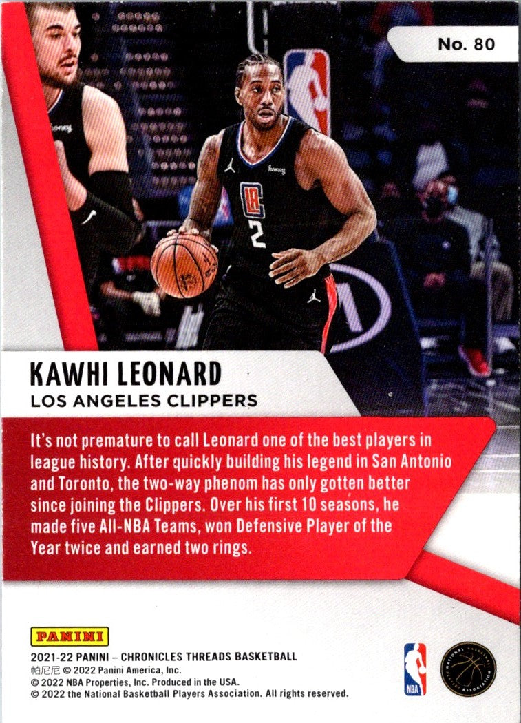 2023 Panini Contenders Game Ticket Red Kawhi Leonard