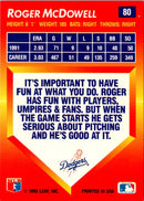 1992 Triple Play Roger McDowell