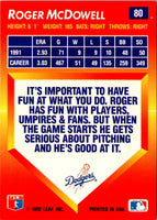 1992 Triple Play Roger McDowell #80