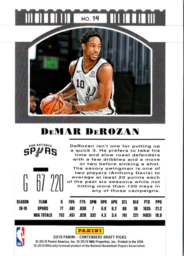 2019 Panini DeMar DeRozan