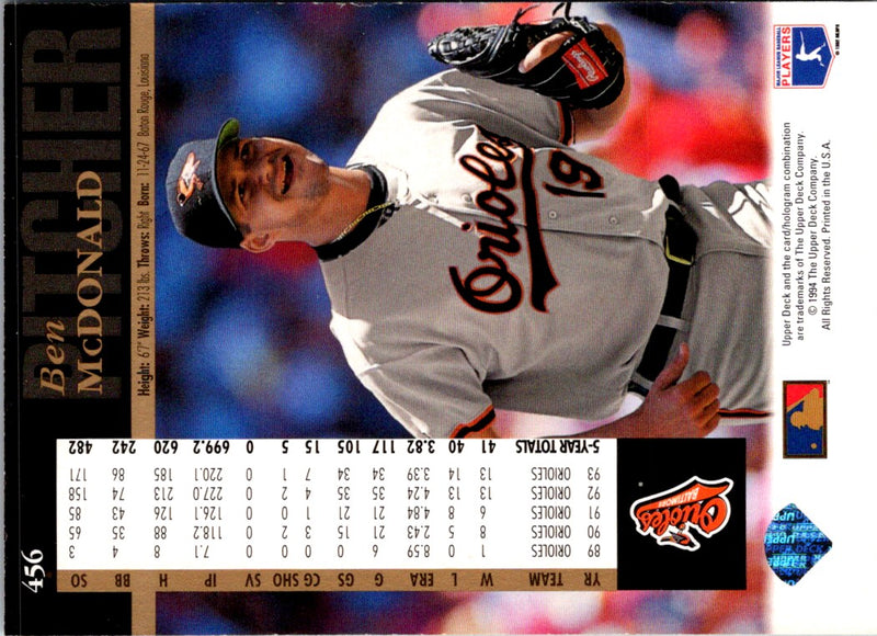 1994 Upper Deck Electric Diamond Ben McDonald