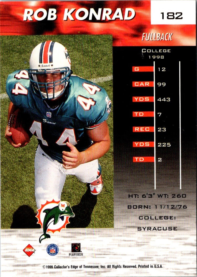 1999 Collector's Edge Fury Rob Konrad