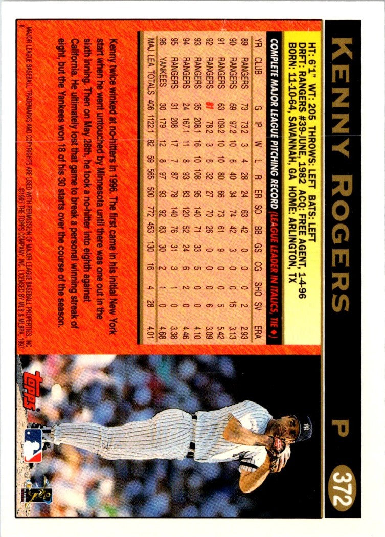 1997 Topps Kenny Rogers