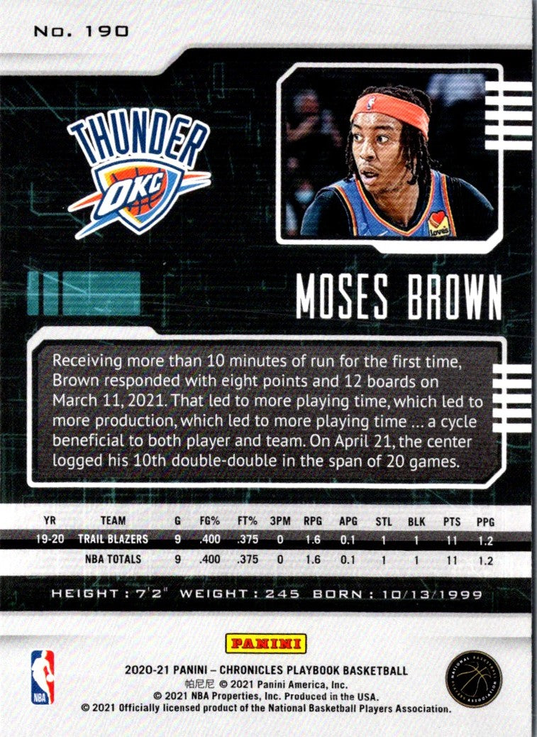 2020 Panini Chronicles Moses Brown