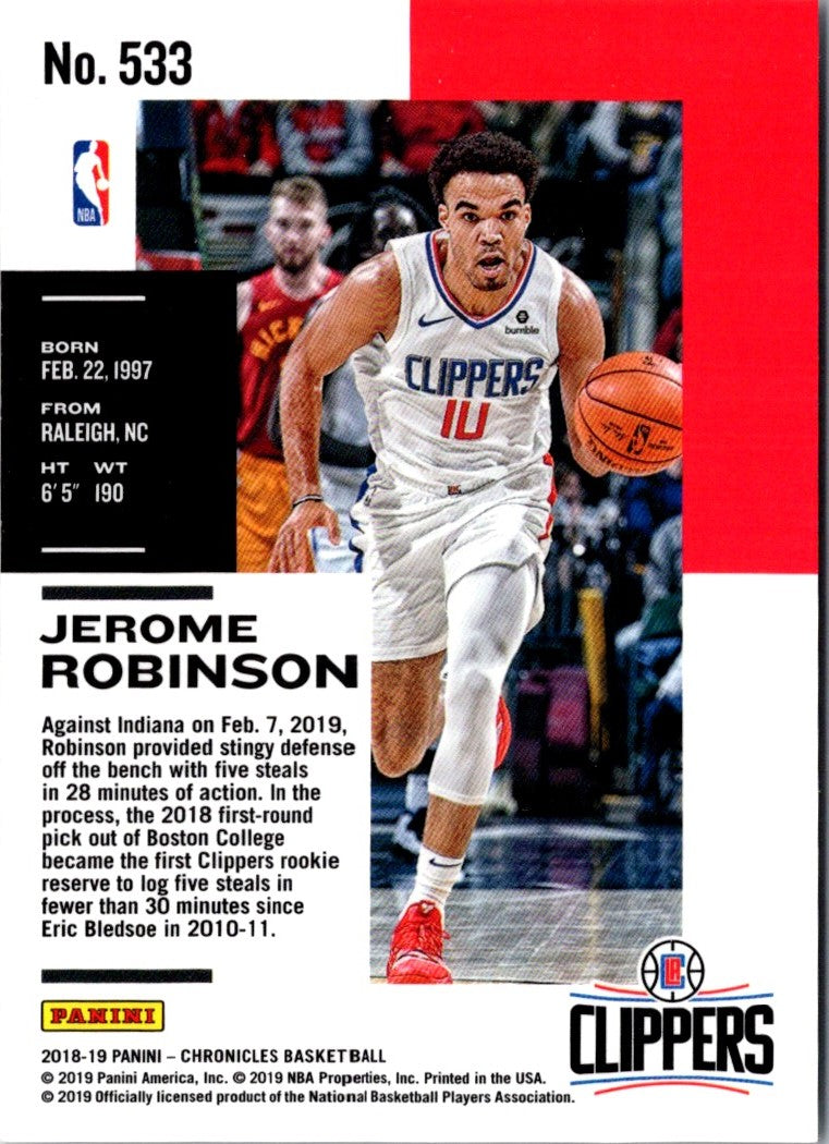 2018 Panini Chronicles Jerome Robinson