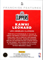2022 Donruss Franchise Features Kawhi Leonard #22