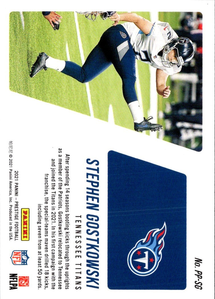 2021 Panini Prestige Prestigious Pros Xtra Points Green Stephen Gostkowski