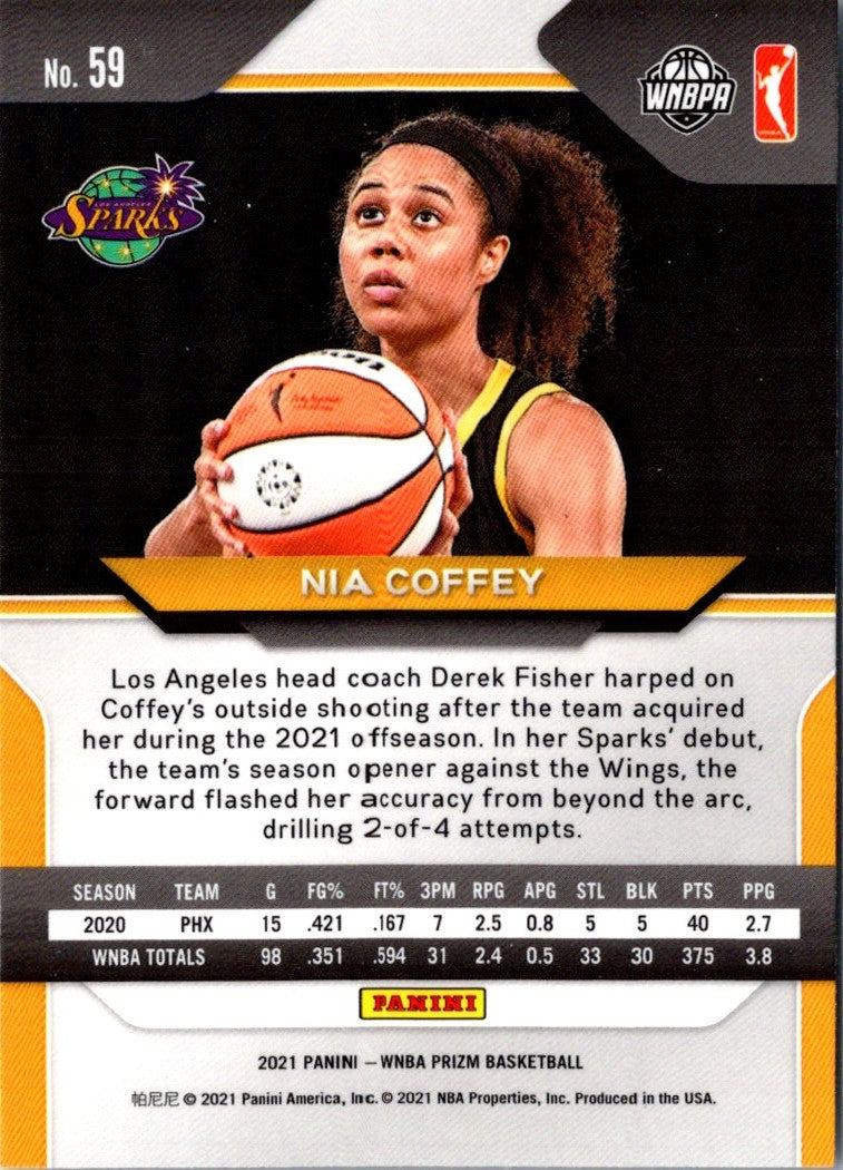 2021 Panini Prizm WNBA Nia Coffey