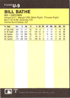 1986 Fleer Update Bill Bathe #U-9