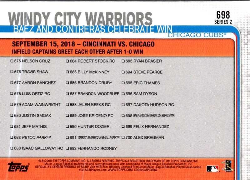 2019 Topps Windy City Warriors