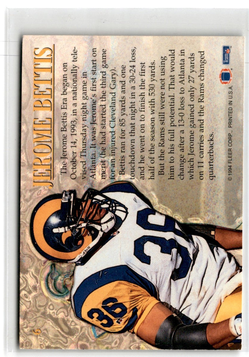 1994 Fleer Jerome Bettis Rookie of the Year Jerome Bettis