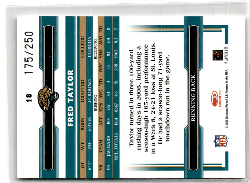 2006 Donruss Threads Fred Taylor