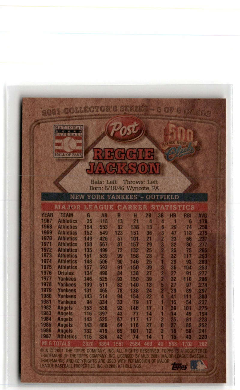 2001 Topps Through the Years Reprints Reggie Jackson