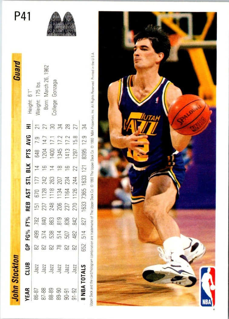 1992 Upper Deck McDonald's John Stockton
