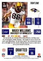 2015 Score Maxx Williams #398 Rookie