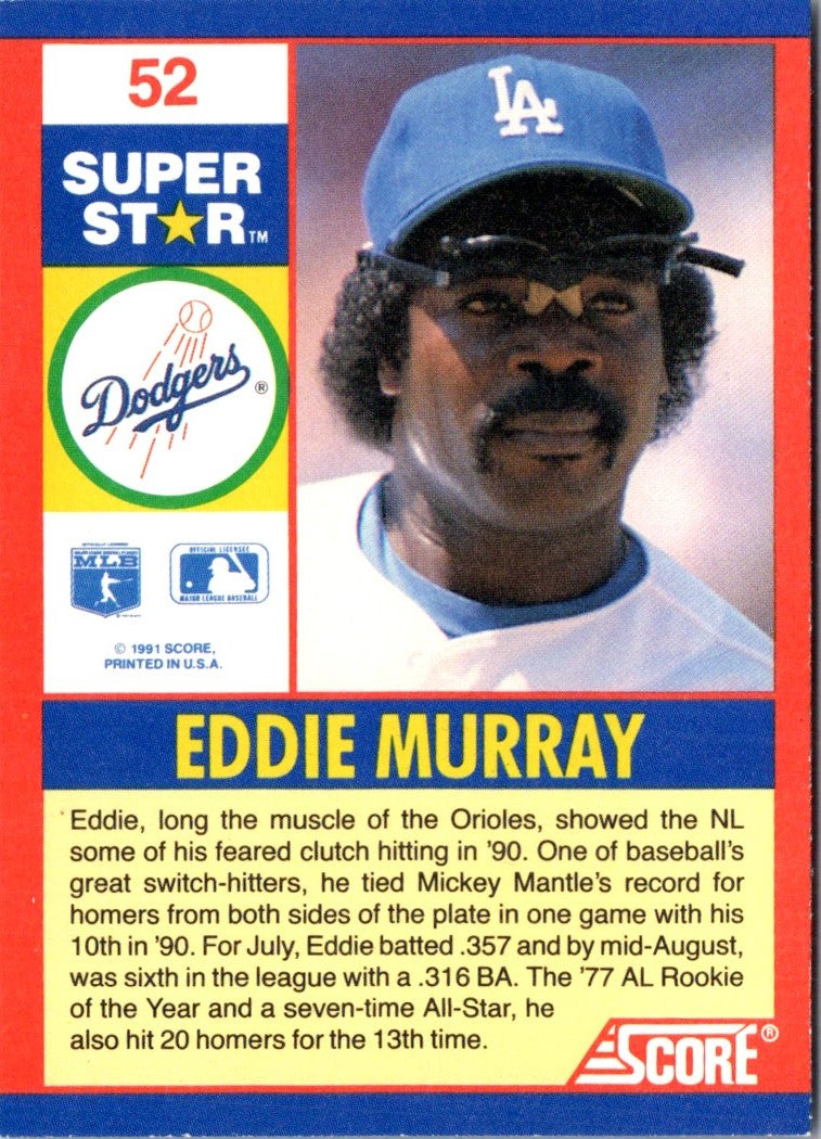 1991 Score 100 Superstars Eddie Murray