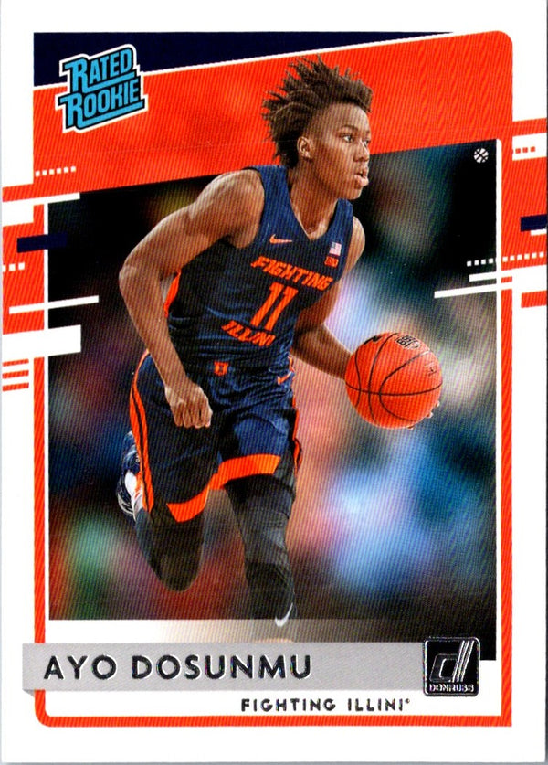 2021 Donruss Rated Rookies Ayo Dosunmu #RY-ADO