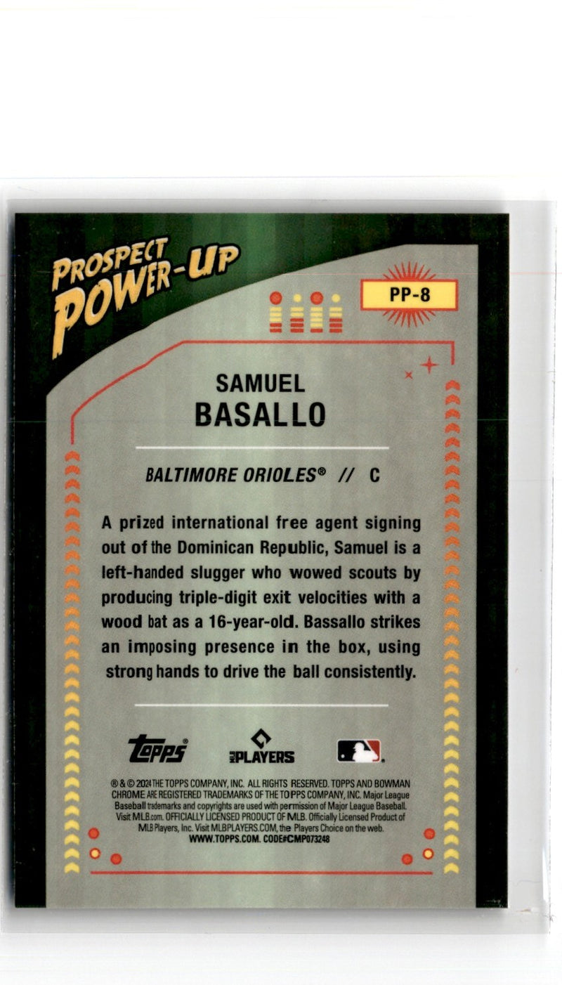 2024 Bowman Chrome Prospects Power Up Samuel Basallo