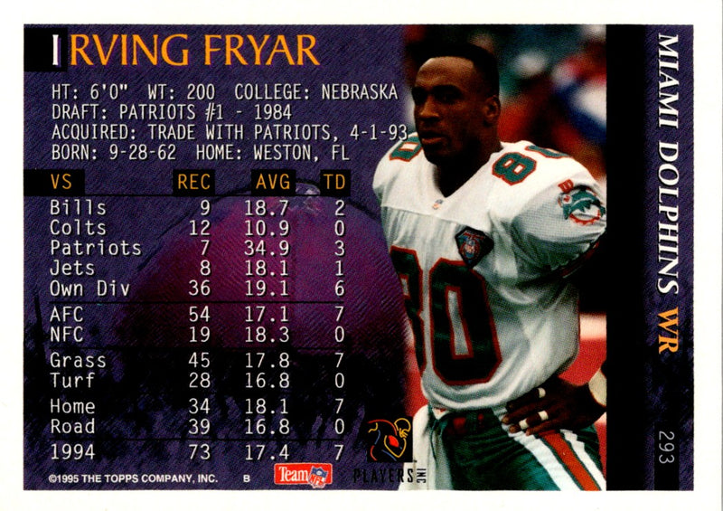 1995 Bowman Irving Fryar