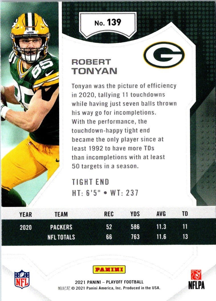 2021 Panini Playoff Robert Tonyan