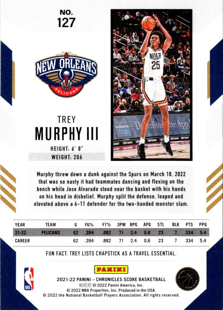 2021 Panini Chronicles Trey Murphy III