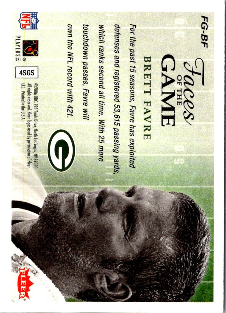 2006 Fleer Faces of the Game Brett Favre